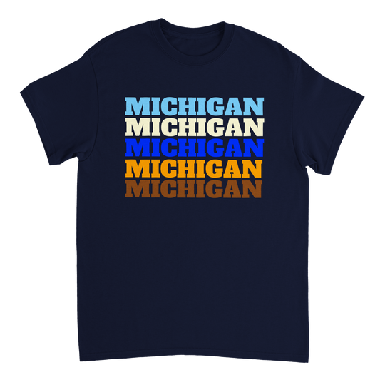 Michigan Repeating Unisex Crewneck T-shirt